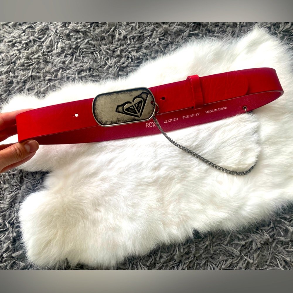 Roxy Red Leather Belt